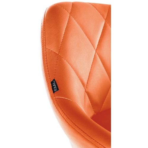 Tabouret De Travail Lazio Réglable En Hauteur Et Pivotant Orange/similicuir