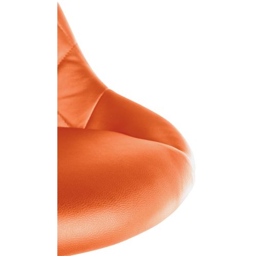 Tabouret De Travail Lazio Réglable En Hauteur Et Pivotant Orange/similicuir