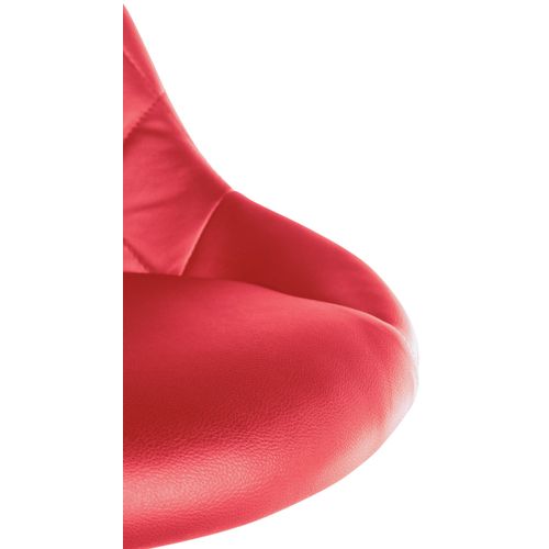 Tabouret De Travail Lazio Réglable En Hauteur Et Pivotant Rouge/similicuir
