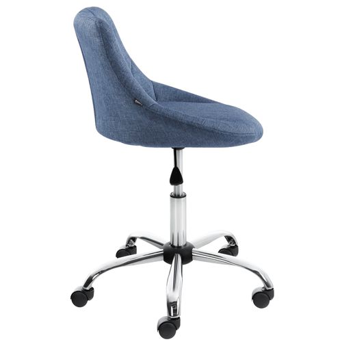 Tabouret De Travail Lazio Réglable En Hauteur Et Pivotant Bleu/tissu