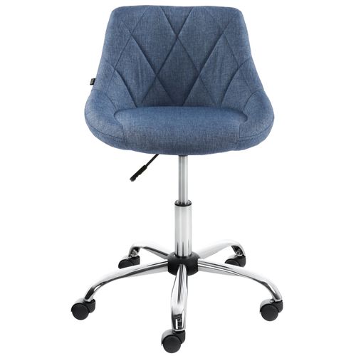 Tabouret De Travail Lazio Réglable En Hauteur Et Pivotant Bleu/tissu