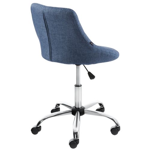 Tabouret De Travail Lazio Réglable En Hauteur Et Pivotant Bleu/tissu