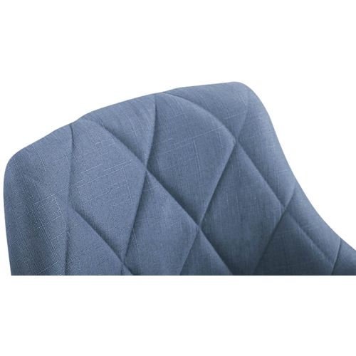 Tabouret De Travail Lazio Réglable En Hauteur Et Pivotant Bleu/tissu