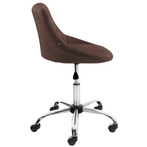 Tabouret De Travail Lazio Réglable En Hauteur Et Pivotant Marron/tissu