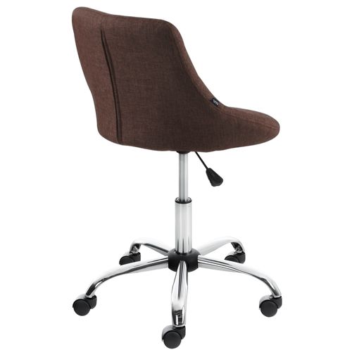 Tabouret De Travail Lazio Réglable En Hauteur Et Pivotant Marron/tissu