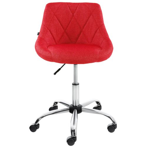 Tabouret De Travail Lazio Réglable En Hauteur Et Pivotant Rouge/tissu