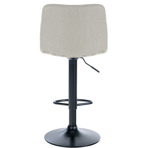 Tabouret De Bar Lex En Tissu Pied Trompette En Métal Crème/noir