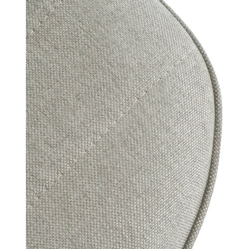 Tabouret De Bar Lex En Tissu Pied Trompette En Métal Crème/chrome