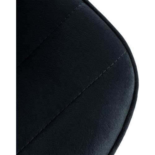 Tabouret De Bar Lex En Velours Pied Trompette En Métal Noir /noir