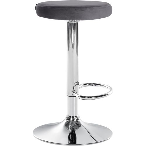 Tabouret De Bar Ponte Velours Chrome