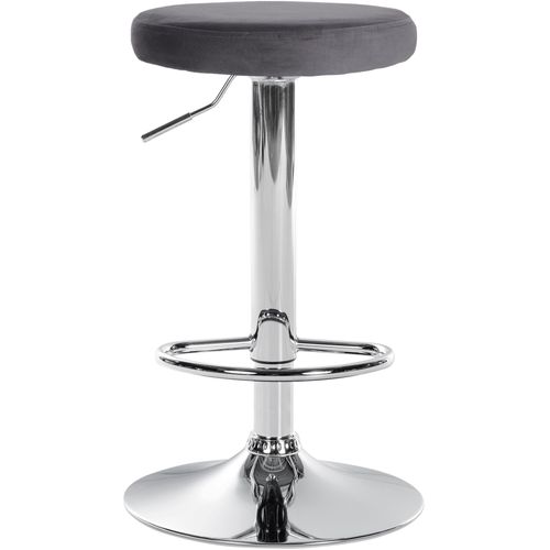 Tabouret De Bar Ponte Velours Chrome