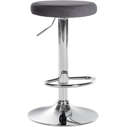 Tabouret De Bar Ponte Velours Chrome