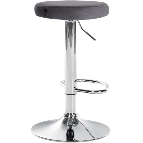 Tabouret De Bar Ponte Velours Chrome