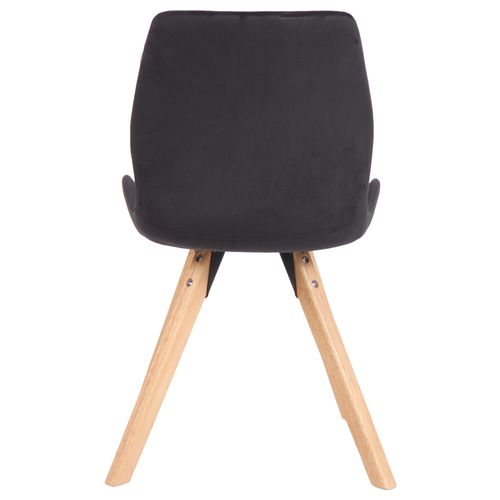 Lot De 2 Chaises De Salle À Manger Luna Noir /velours