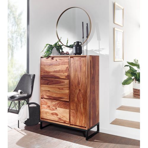 Meuble à Chaussures Bois Massif 120 Cm Rangement Meuble De Entrée