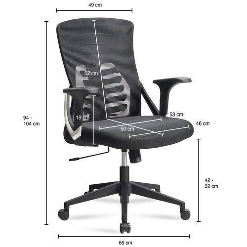 Chaise De Bureau Tissu Fauteuil Ergonomique Siège Pivotante 120 Kg