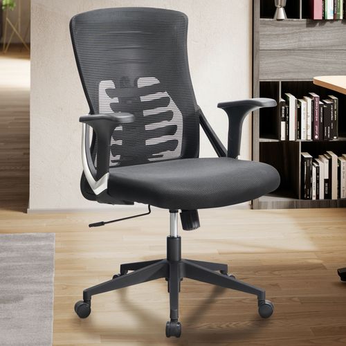 Chaise De Bureau Tissu Fauteuil Ergonomique Siège Pivotante 120 Kg