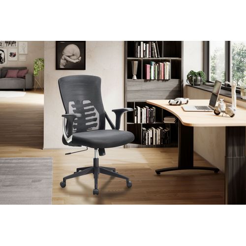 Chaise De Bureau Tissu Fauteuil Ergonomique Siège Pivotante 120 Kg