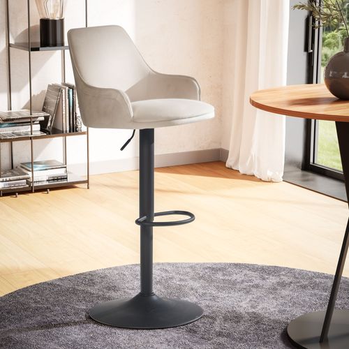 Tabouret De Bar Moderne Velours Chaise Fauteuil De Comptoir Moderne