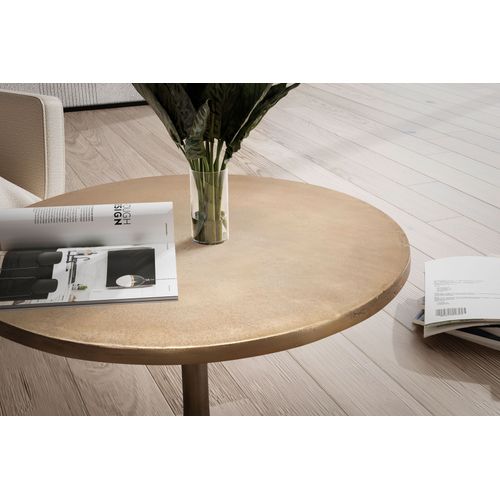 Table Basse Ronde Métal Doré Ø 60 Cm Petite Design Table Salon Moderne