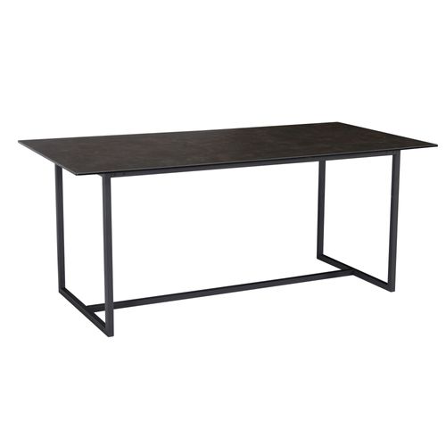 Table De Salle à Manger Cuisine 180 Cm Céramique Verre Grande Moderne Noir
