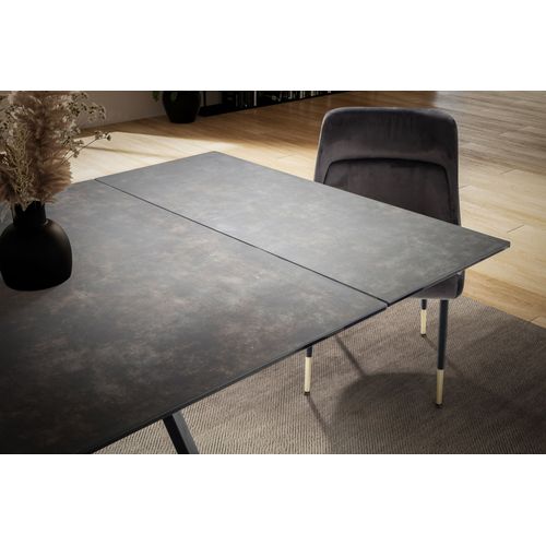 Table De Salle à Manger 180 - 260 Cm Extensible Céramique Grande Moderne Noir