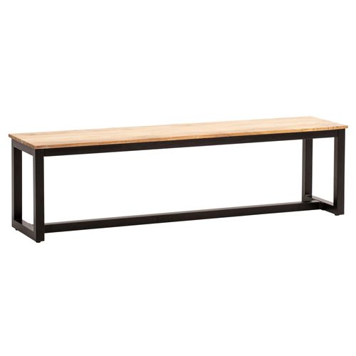 Banc Salle à Manger Cuisine Bois Massif D’acacia Métal Style Industriel 160 Cm