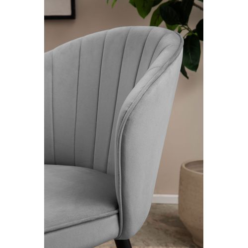 Lot De 2 Chaises De Salle à Manger Cuisine Velours Scandinave Coque Gris