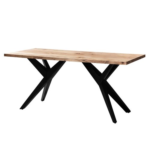 Table De Salle à Manger Cuisine Bois Massif Métal Grande Industriel 200 Cm