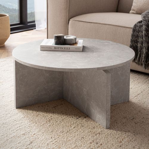 Table Basse Canapé De Salon 70 Cm Grande Ronde Moderne Contemporain