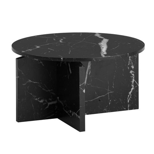 Table Basse Canapé De Salon 60 Cm Petite Ronde Moderne Contemporain Noir
