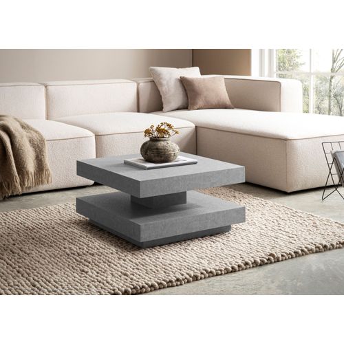 Table Basse Canapé De Salon 60 Cm Carré Moderne Avec Espace De Rangement