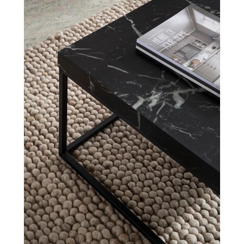 Table Basse Canapé De Salon 60 Cm Design Moderne Petite Carrée Métal Noir