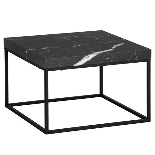 Table Basse Canapé De Salon 60 Cm Design Moderne Petite Carrée Métal Noir