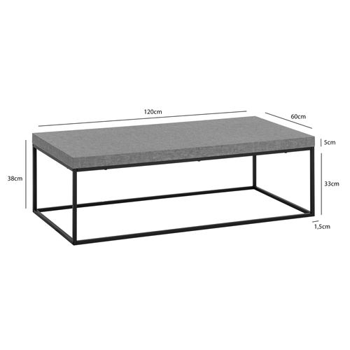 Table Basse Canapé De Salon 120 Cm Grande Design Moderne Rectangulaire