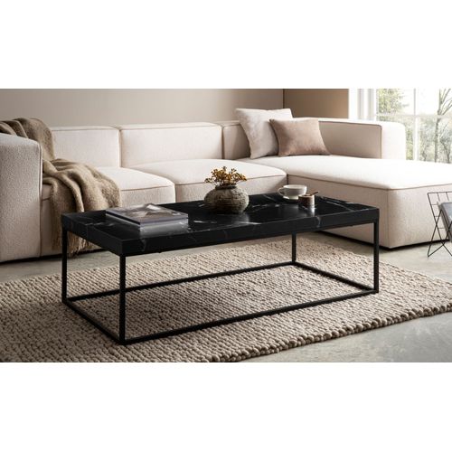 Table Basse Canapé De Salon 120 Cm Grande Design Moderne Rectangulaire Noir