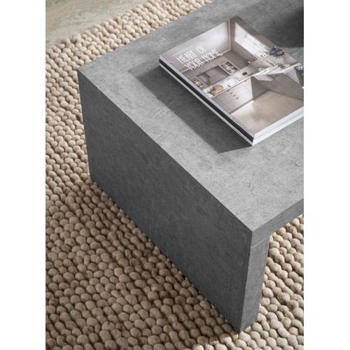 Table Basse De Salon 110 Cm Grande Design Moderne Rectangulaire Simple Gris