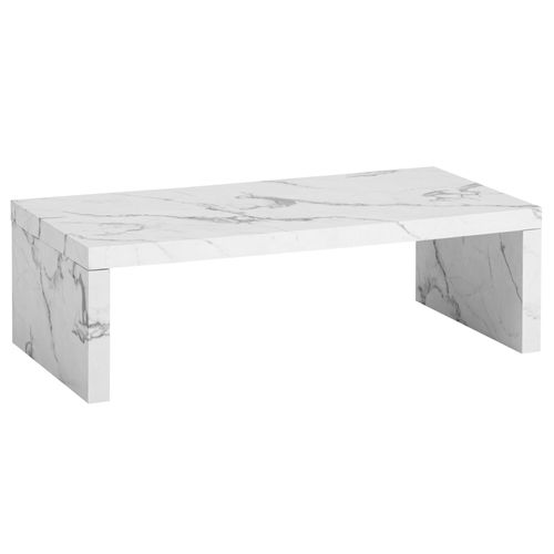 Table Basse De Salon 110 Cm Grande Design Moderne Rectangulaire Simple Blanc