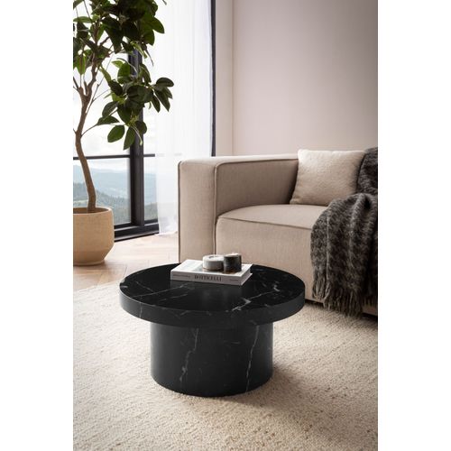 Table Basse Canapé De Salon 60 Cm Petite Ronde Moderne Forme Champignon Noir