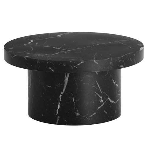 Table Basse Canapé De Salon 60 Cm Petite Ronde Moderne Forme Champignon Noir