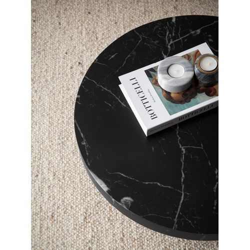 Table Basse Canapé De Salon 60 Cm Petite Ronde Moderne Forme Champignon Noir