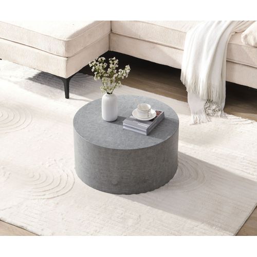 Table Basse Aspect Marbre 60 Cm Table De Salon Ronde Moderne Brilliant