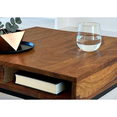 Table Basse Table De Canapé En Bois Massif 60 Cm Table De Salon Carrée