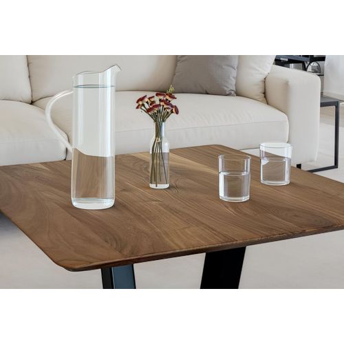 Table Basse Table De Salon Carrée En Bois D'acacia Massif 60 Cm Industriel