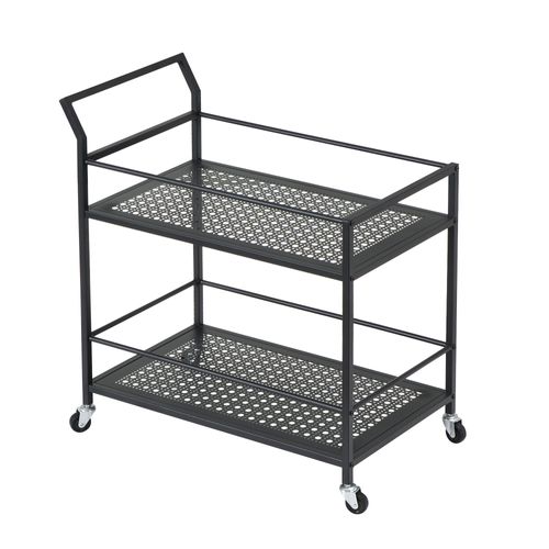 Desserte En Métal à 2 Niveaux Avec Roulettes, Desserte Cuisine, Desserte De Bar