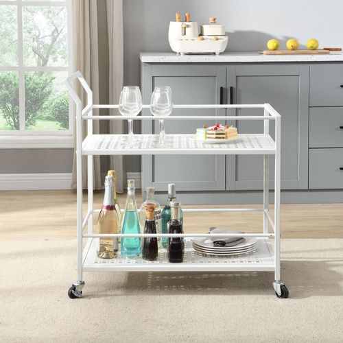 Desserte En Métal à 2 Niveaux Avec Roulettes, Desserte Cuisine, Desserte De Bar