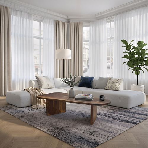 Table Basse Ovale En Bois Massif De Sheesham Table De Canapé 120cm Table Salon