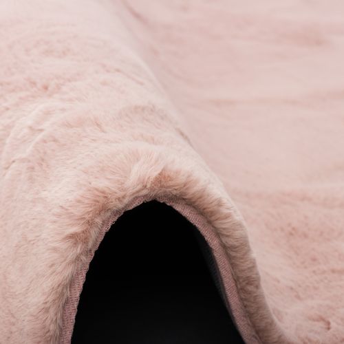 Tapis En Fourrure Plush 120x170cm Vieux Rose