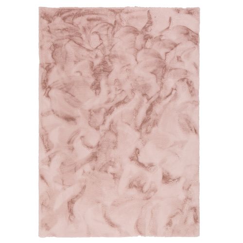 Tapis En Fourrure Plush 160x230cm Vieux Rose