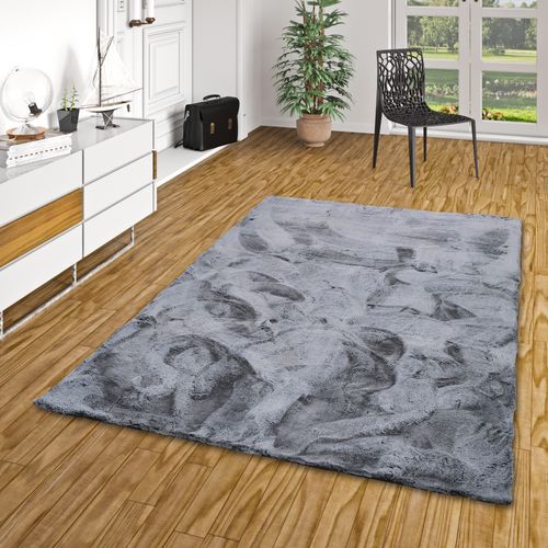 Tapis En Fourrure Plush 70x140cm Gris